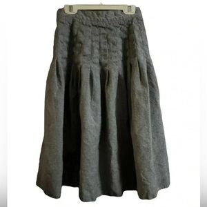 Fisher Hill Gray Pleated Maxi Skirt